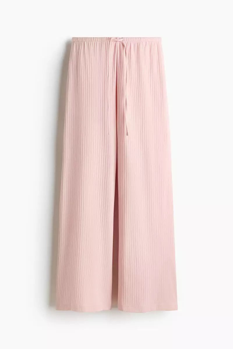 Ribbed drawstring trousers