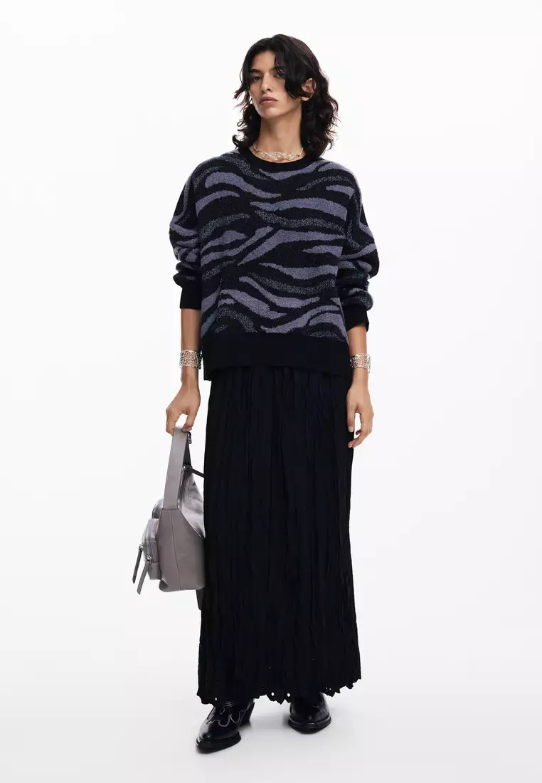 Desigual Woman Animal print sweater.
