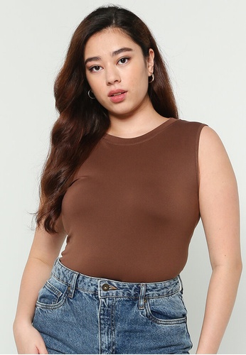 Cotton On brown Seamless Robbie Muscle Tank Top 137C9AA0A1C15AGS_1