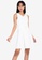ZALORA BASICS white Sweetheart Neck Belted Fit & Flare Dress 95CF9AAD4D85D3GS_5