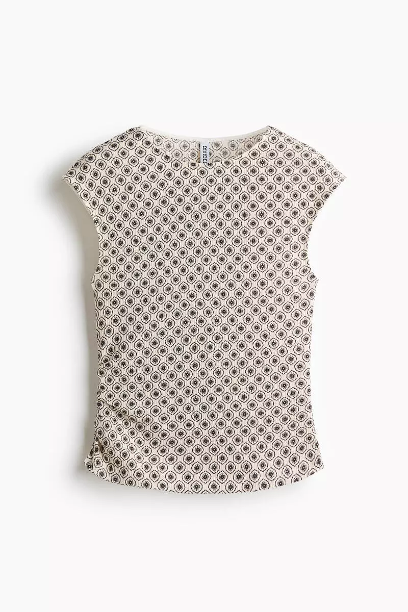 Textured jersey top