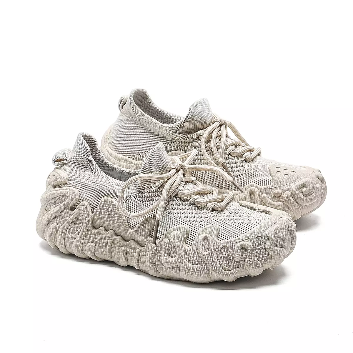 LURAD Sepatu Wanita Sol Unik Flat Kaki Lebar Sneakers Cewek Tidak Lecet Dikaki QY812