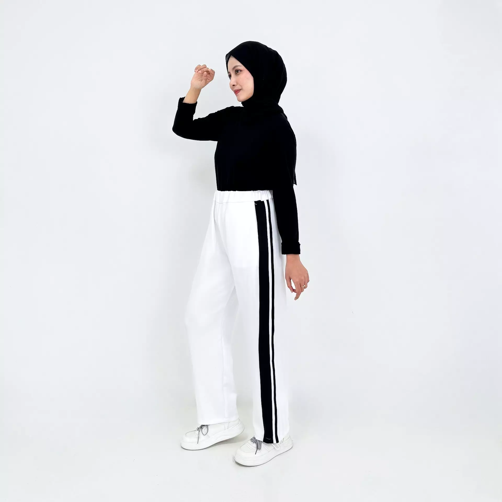 Celana Panjang Wanita Sweet Sporty Liana PUTIH Size M-XXL