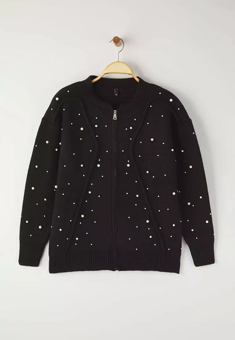 Plus Size Zip Long Sleeves Cardigan