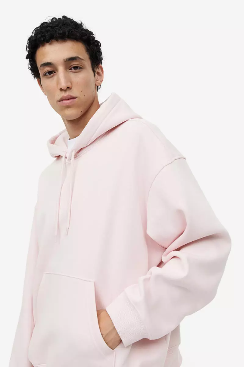 Pink hoodie h and m sale
