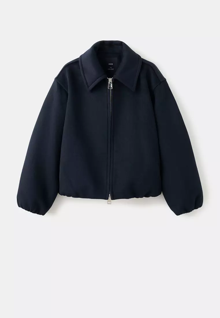 Wool Jacket with Shirt Collar