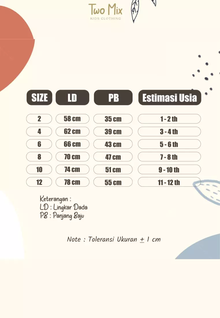 Two Mix - Kaos Anak Perempuan - Tops Atasan Anak Cewek 1-12 Tahun 4189
