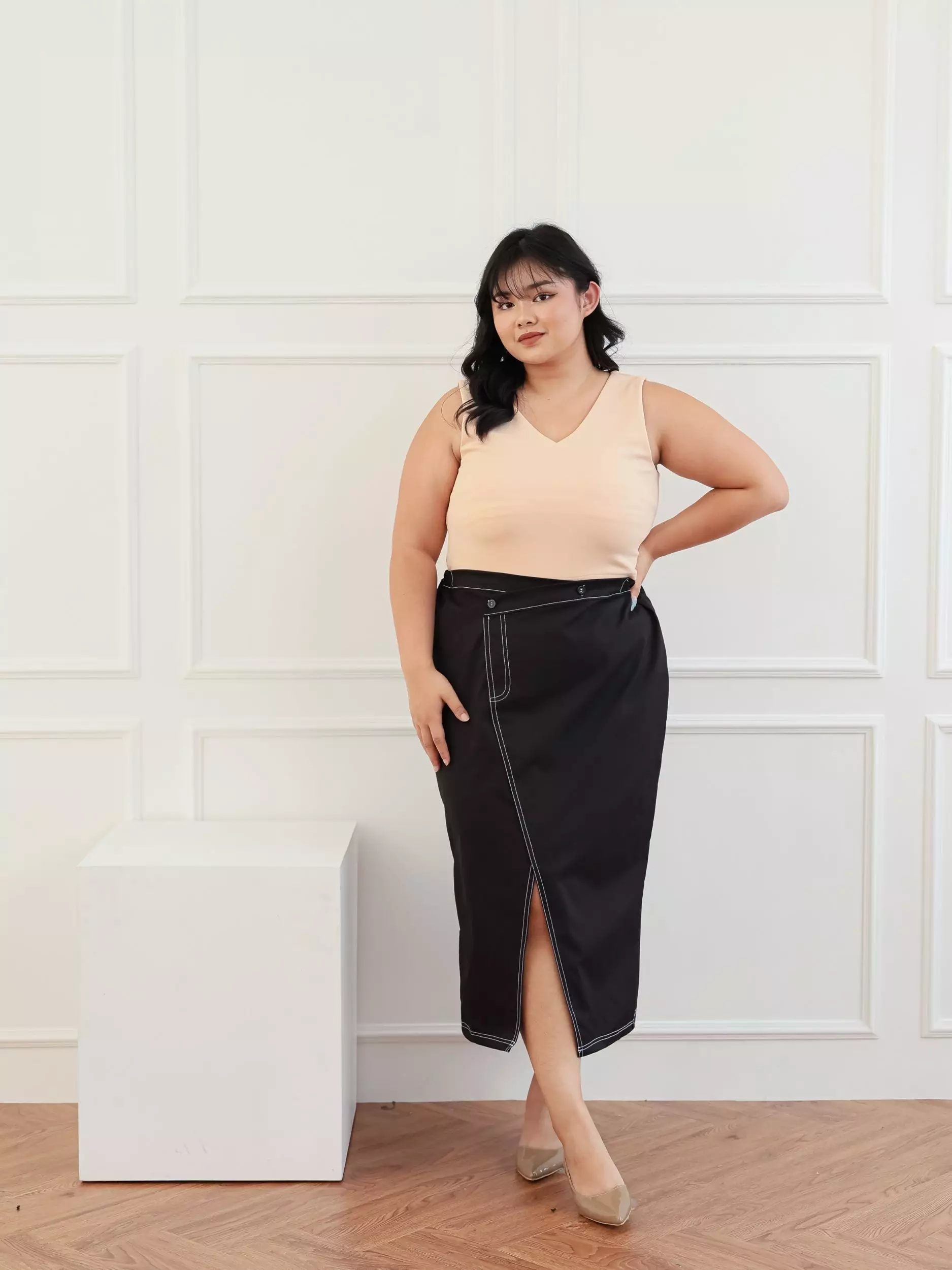 xtramiles Ladies plus size skort jemima skirt black black