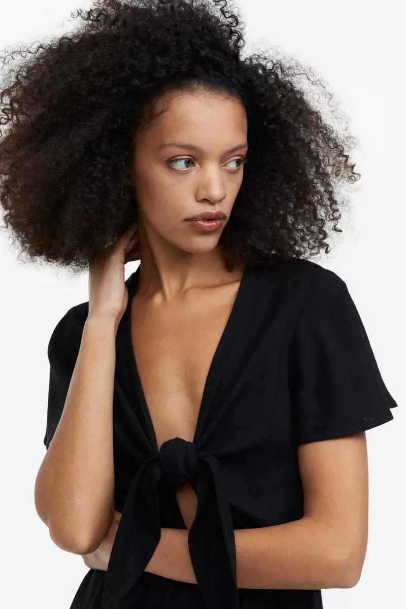 Linen blend jumpsuit h&m deals
