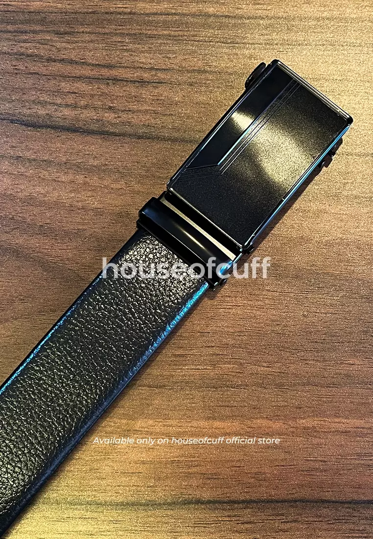 Houseofcuff ikat pinggang kulit rail hitam belt RL04