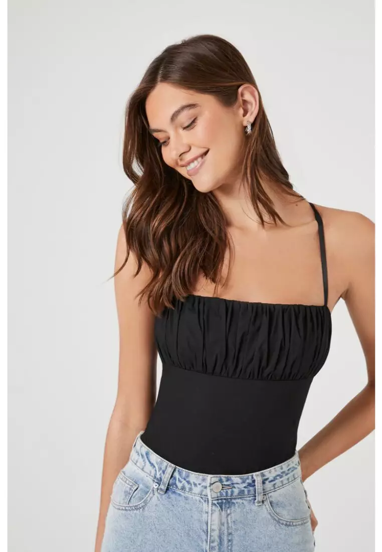 UO Harlow Tie-Back Corset Top