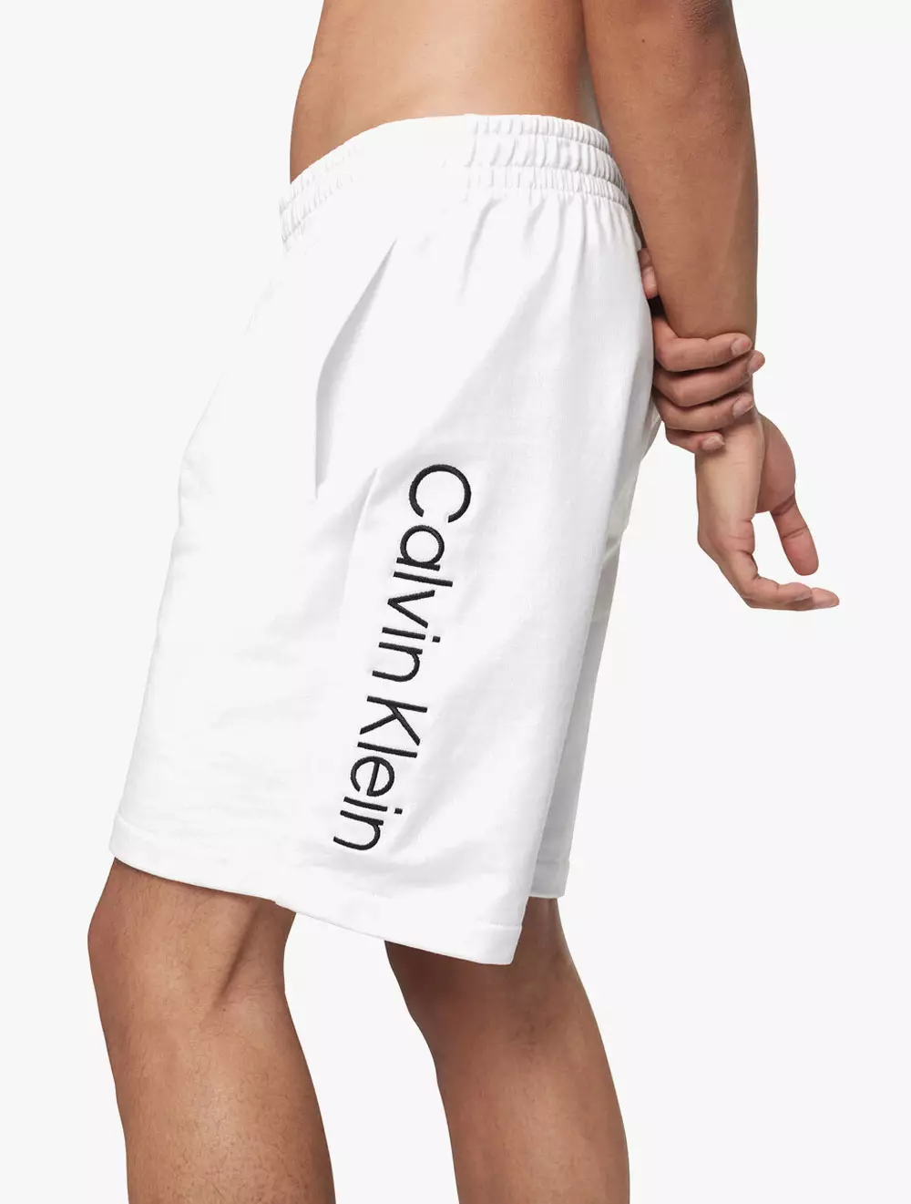 CALVIN KLEIN JEANS LOGO TERRY SHORTS White