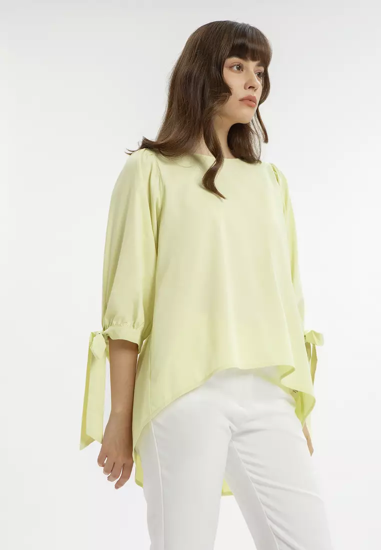Minimal Derryl Blouse Lime Green