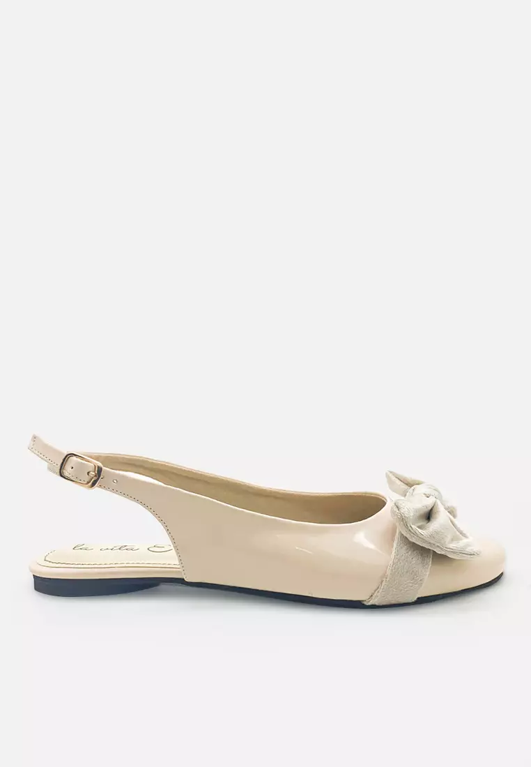 Slingback Women Flat Sandal with Bow