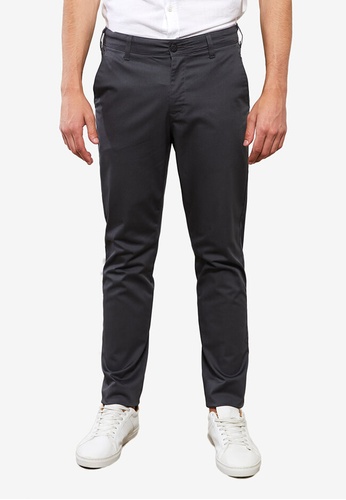 LC WAIKIKI black and grey Slim Fit Chino Trousers A0A21AA08BF1FEGS_1