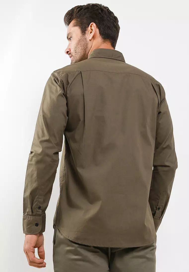 Worn Cortans Kemeja Panjang Army