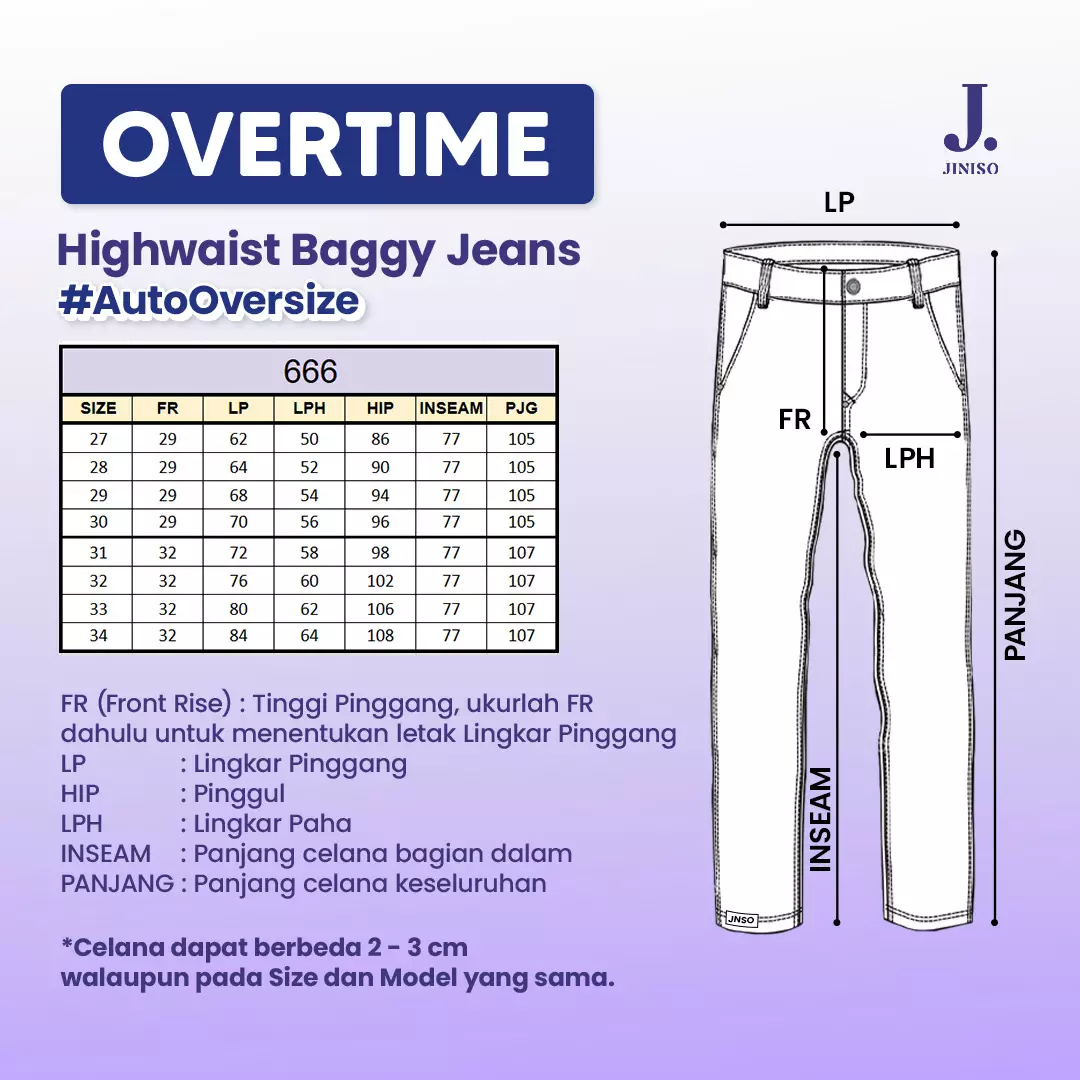 Ultra Highwaist Baggy Loose Jeans 666 OVERTIME