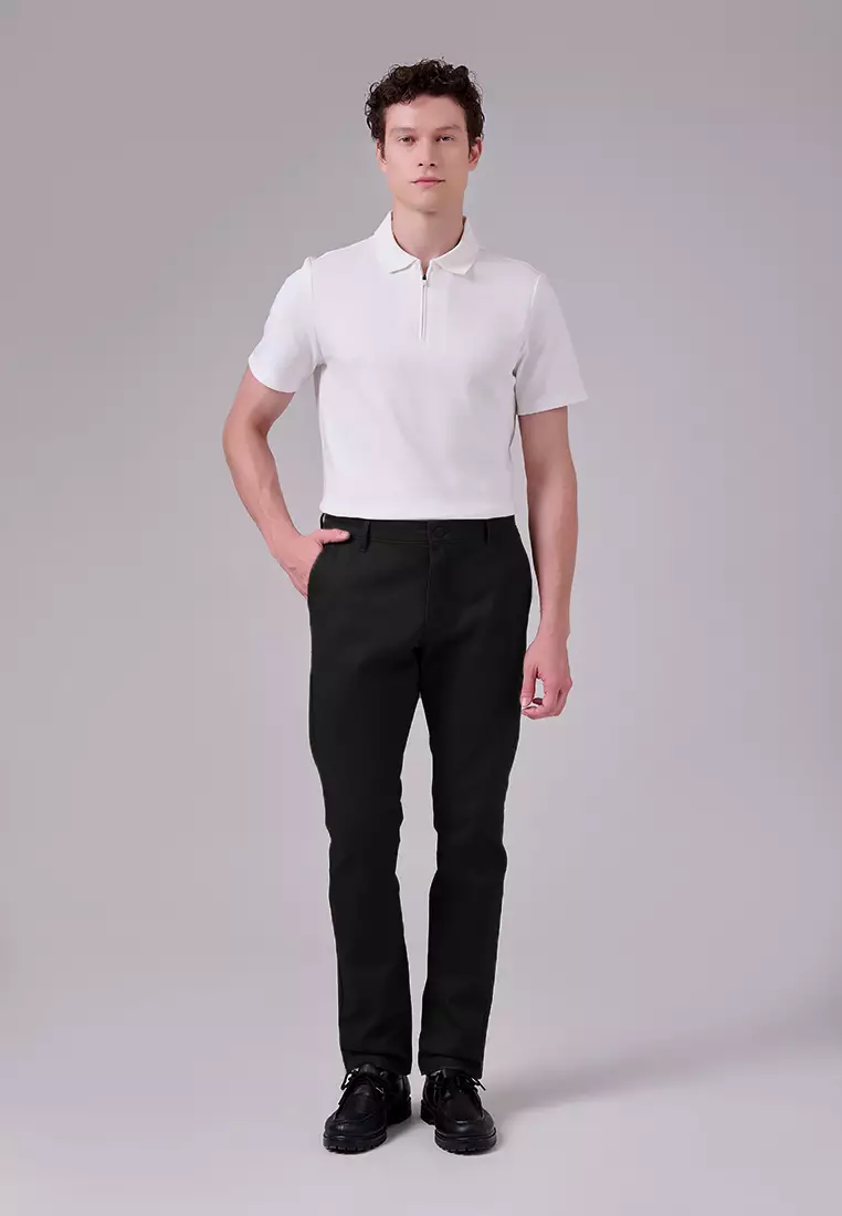 MANZONE - Celana Panjang Chinos Pria Lorenzo 05 Slim Fit - Black