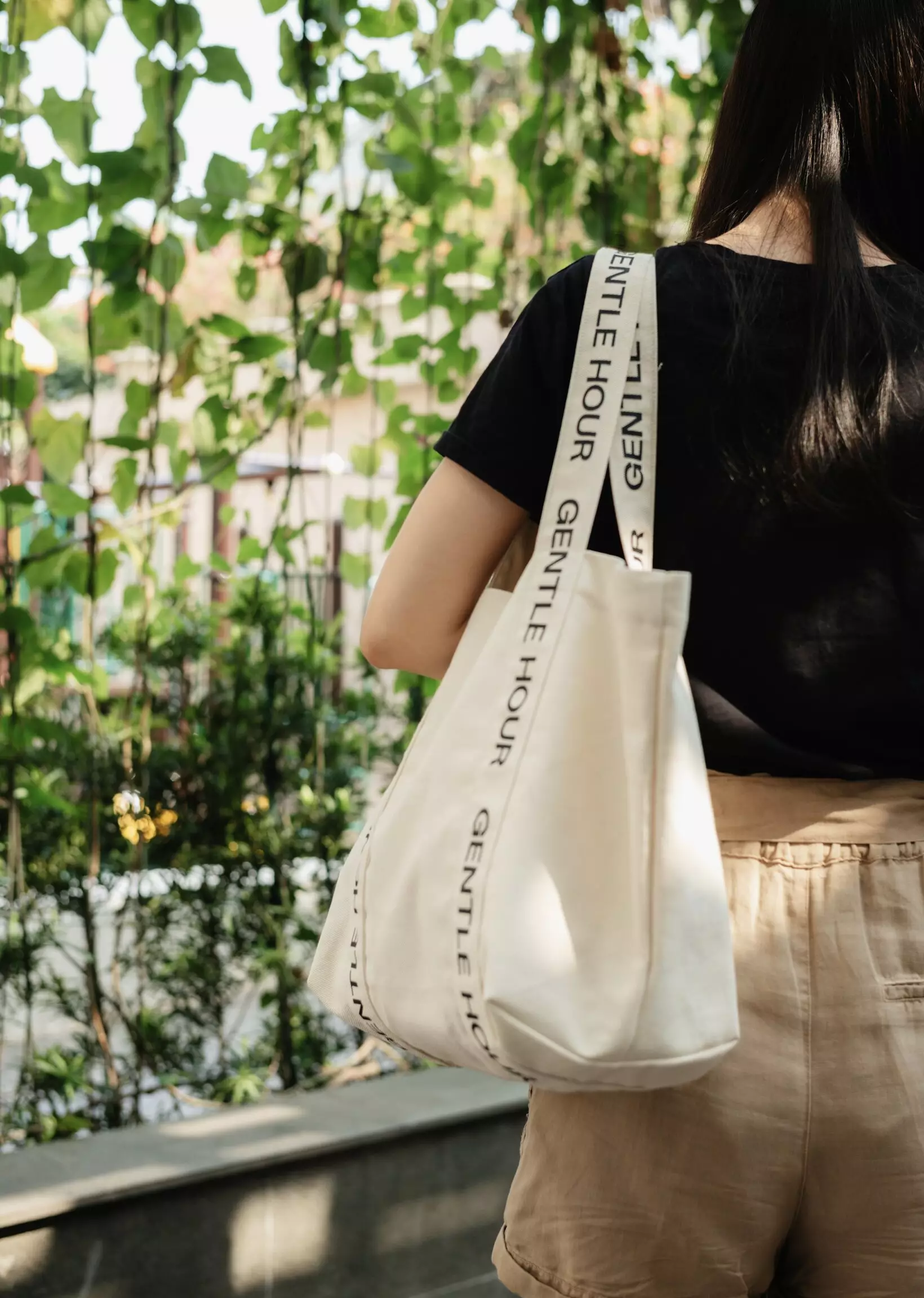 Gentle Hour Shopper Tote Bag With Zipper