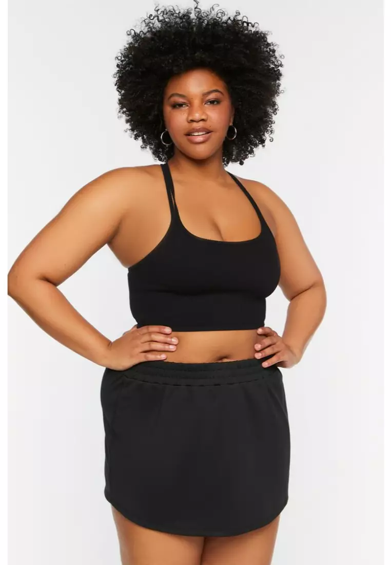 Forever 21 plus size black skirt online