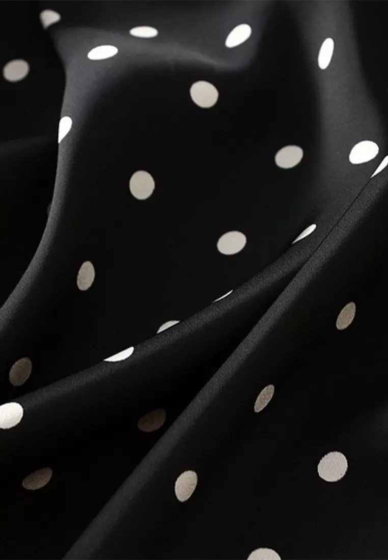 Polka Dot Silk Satin Skirt AF9830-1