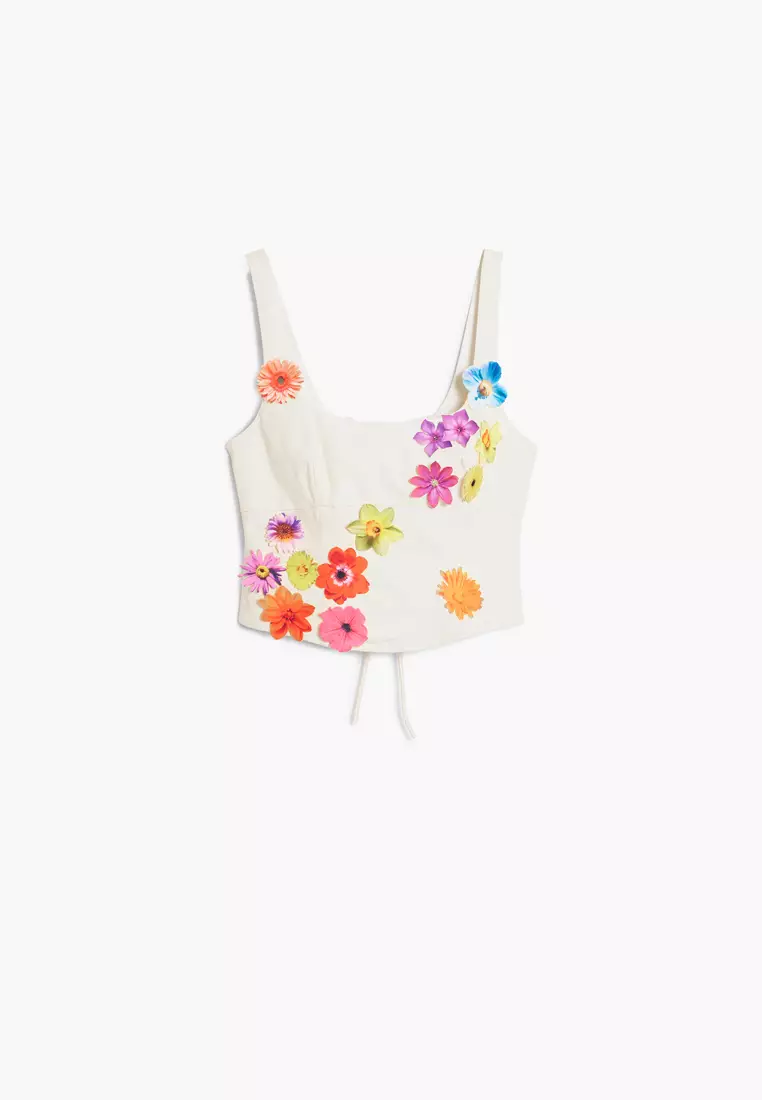 Tyler McGillivary floral corset blouse