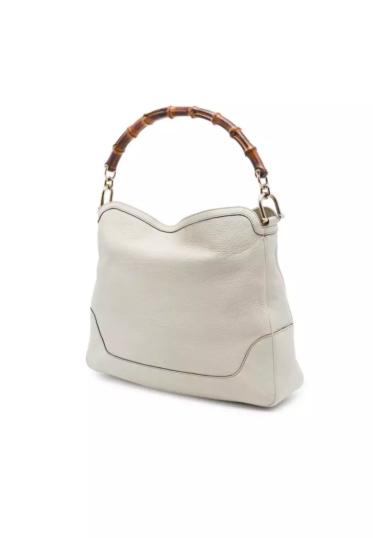 Pre-Loved Gucci Calfskin Bamboo Diana Satchel