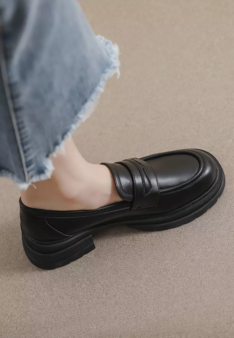 Buy Twenty Eight Shoes Platform Penny Microfiber Leather Loafers