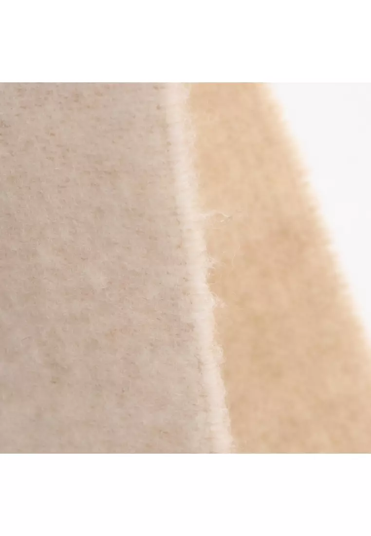 Pre-Loved LOEWE Anagram bicolor scarf Scarf wool cashmere beige ivory