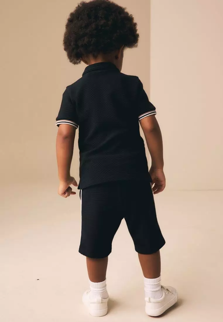 Short Sleeve Polo Shirt And Shorts Set