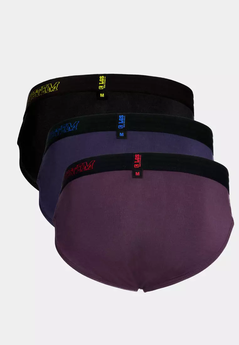 LGS - Underwear - LEMN.007.787.3.7C - Coklat-Ungu-Hitam Nyaman Hitam