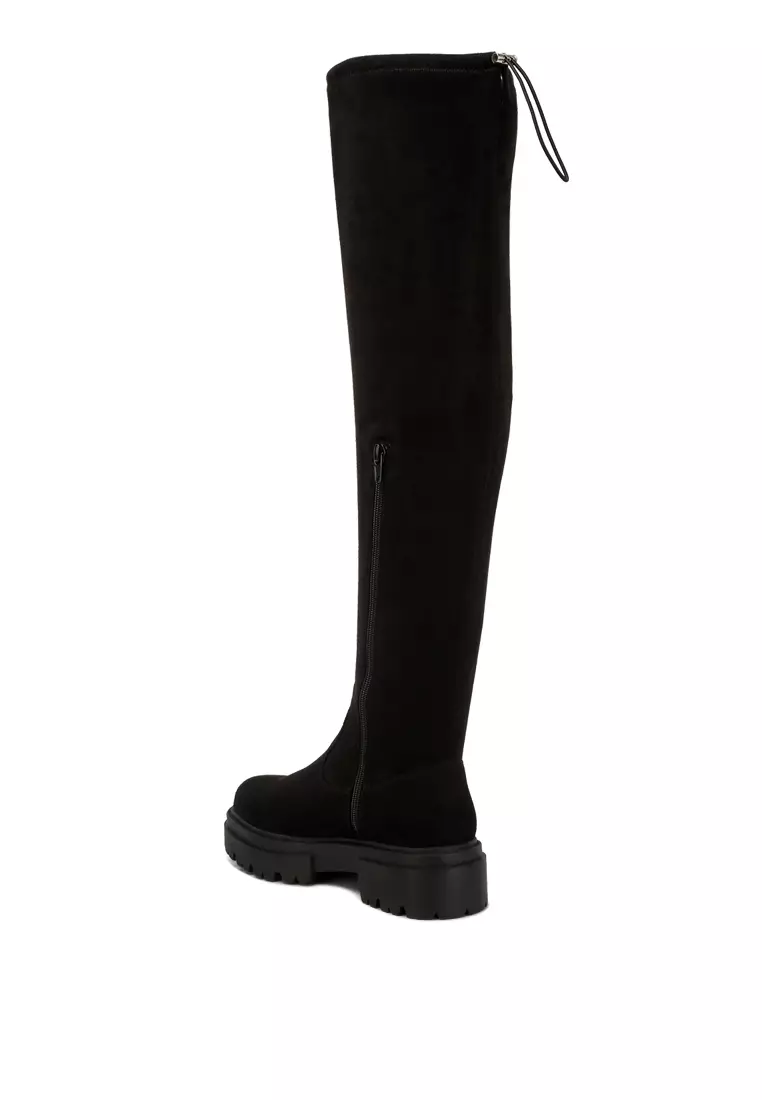 Buy London Rag Black Drawstring High Knee Boots 2024 Online | ZALORA ...