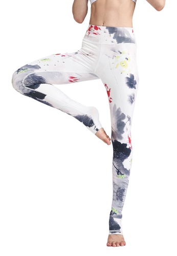 YG Fitness white Sports Running Fitness Yoga Dance Tights 4A290USC70AFDAGS_1