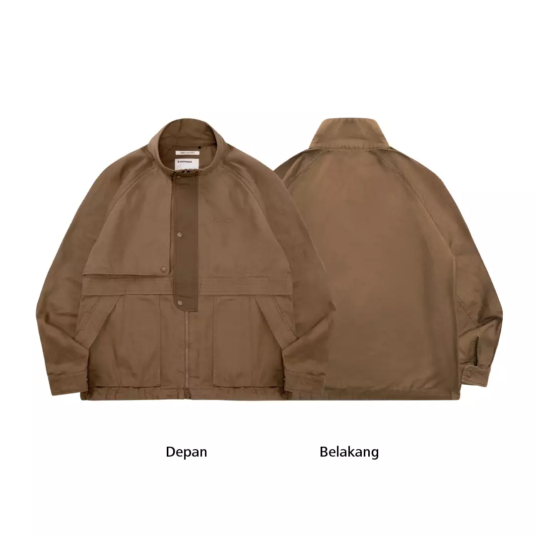 Bardock Utility Jacket Saku Pocket Comfort - Cokelat