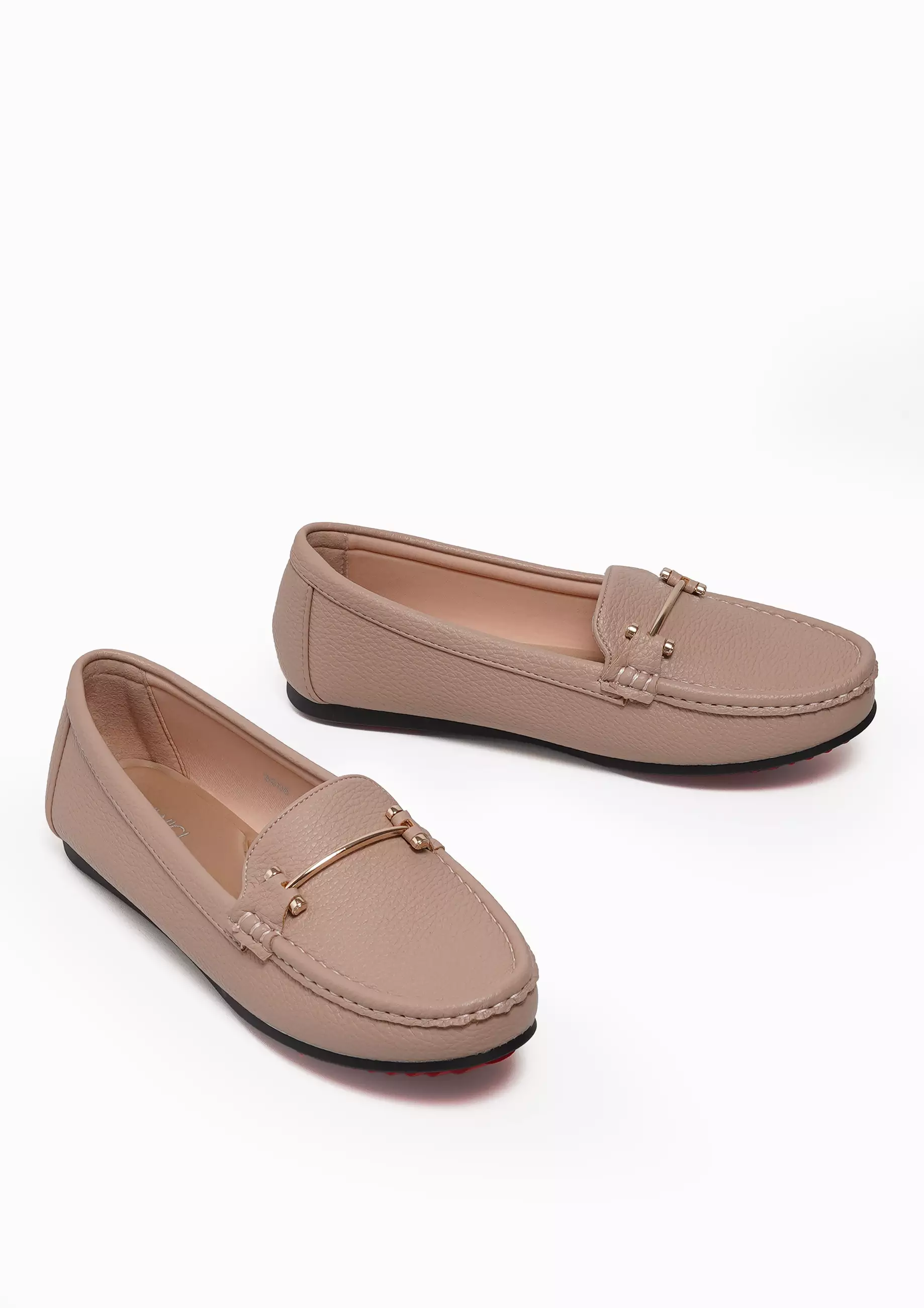 VIVI NICI - Deanna Sepatu Flatshoes Kerja Wanita Soft Pink