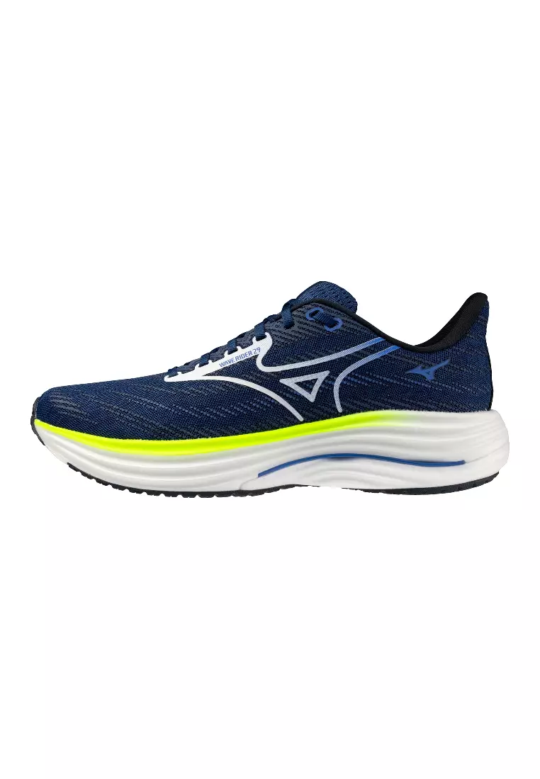 Wave Rider 29 Men's Running Shoe Estate Blue/White/Lightning Yellow