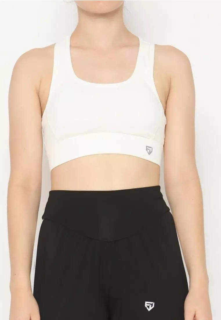 FITWEAR - CHARLENE HOOK SPORTBRA - WHITE