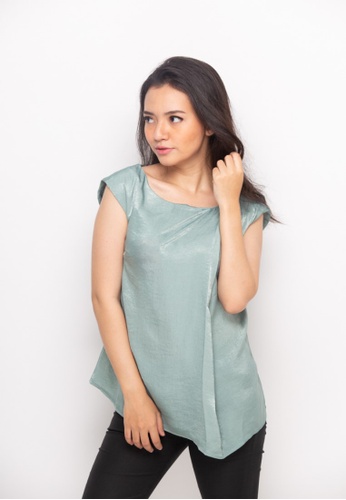 Sophistix green Dame Blouse In Green 5638FAAA8F2BB7GS_1