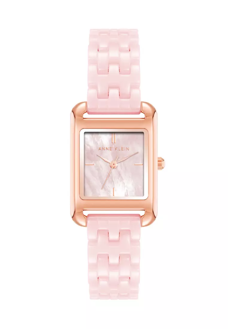 Buy Anne Klein Anne Klein AK5022RGPK0000 Rose Gold Tone Rectangle