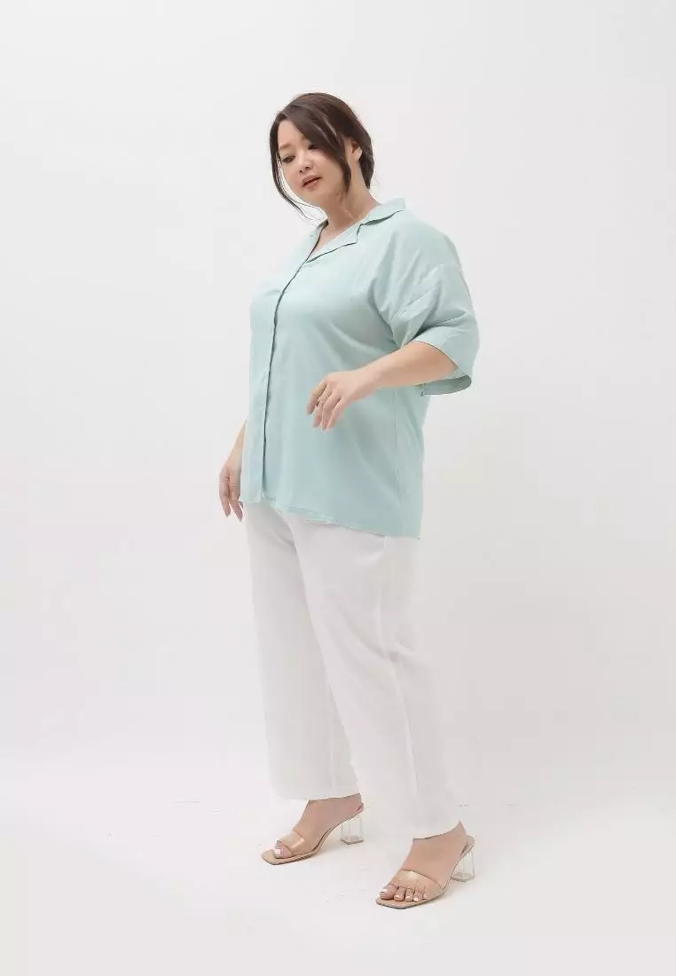 Plus Size Blouse Sans Mint