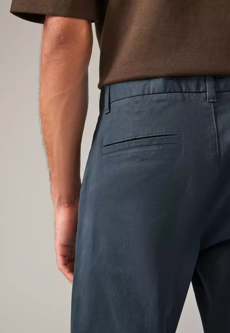 Stretch Chinos Trousers Straight Fit