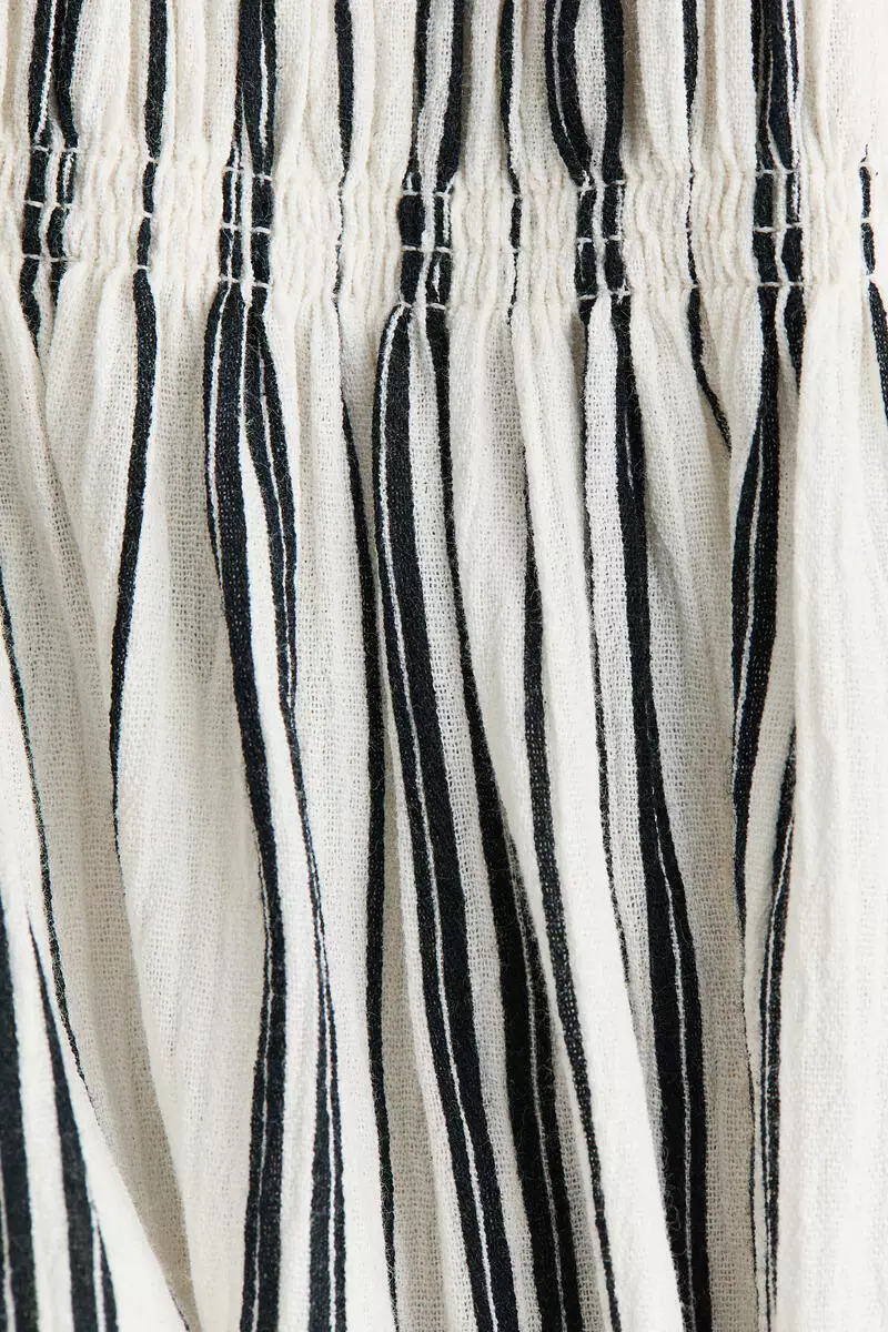 Smocked-bodice tie-strap dress