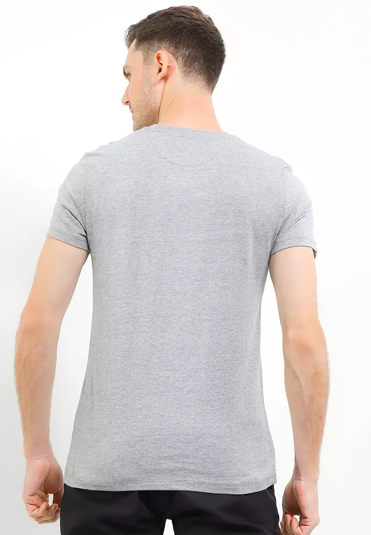 Af Ss Dun-River Crew T Med Gry