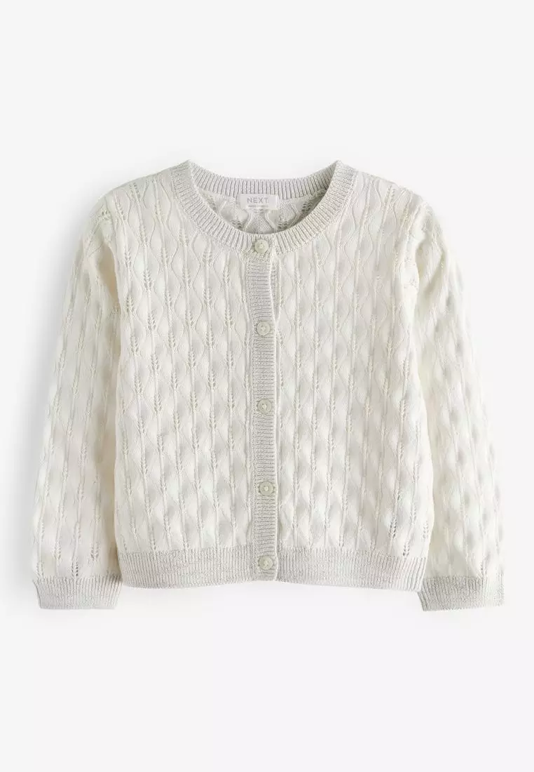 Pointelle cardigan hot sale next