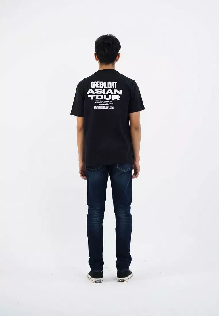 Greenlight Men's T-Shirt Short Sleeve Regular Fit Cotton Logo Script Gino C081224