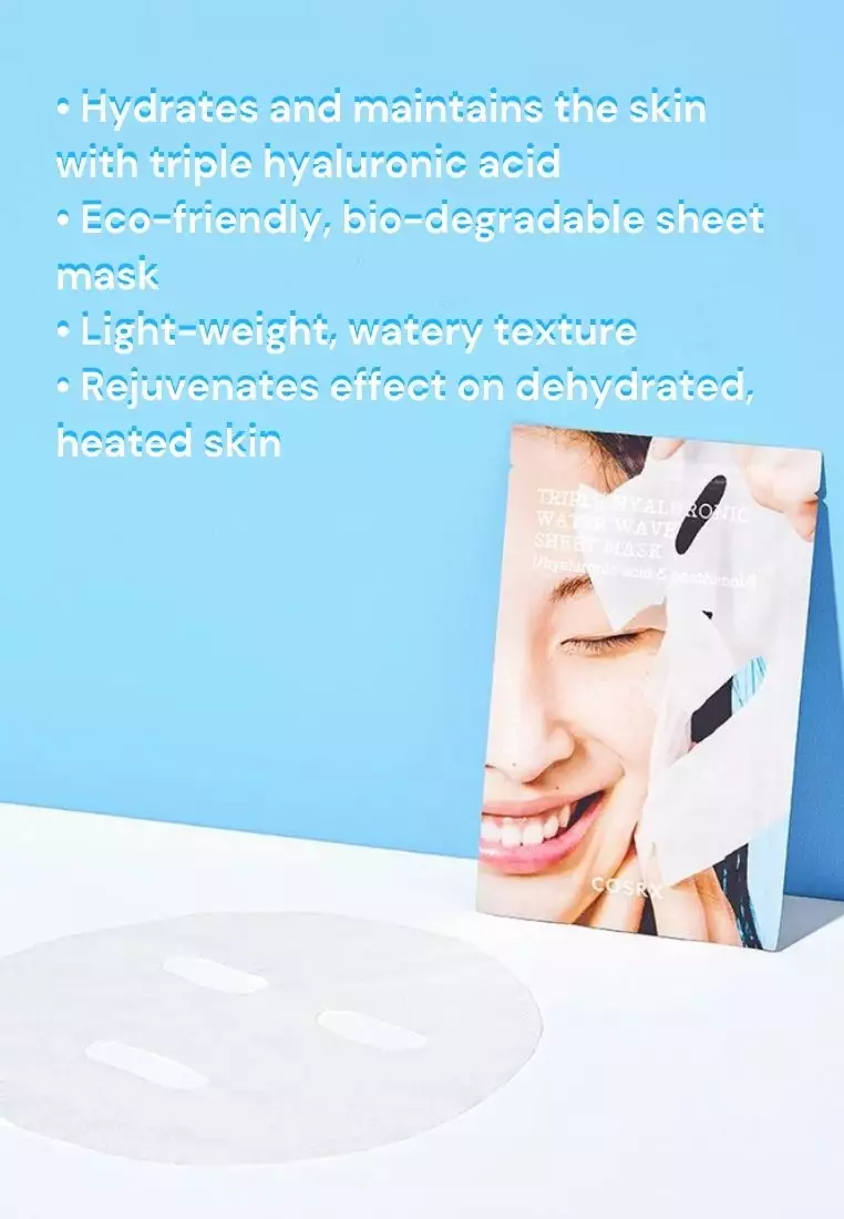 Cosrx Hydrium Triple Hyaluronic Water Wave Sheet Mask 1's(Exp:2027.08)