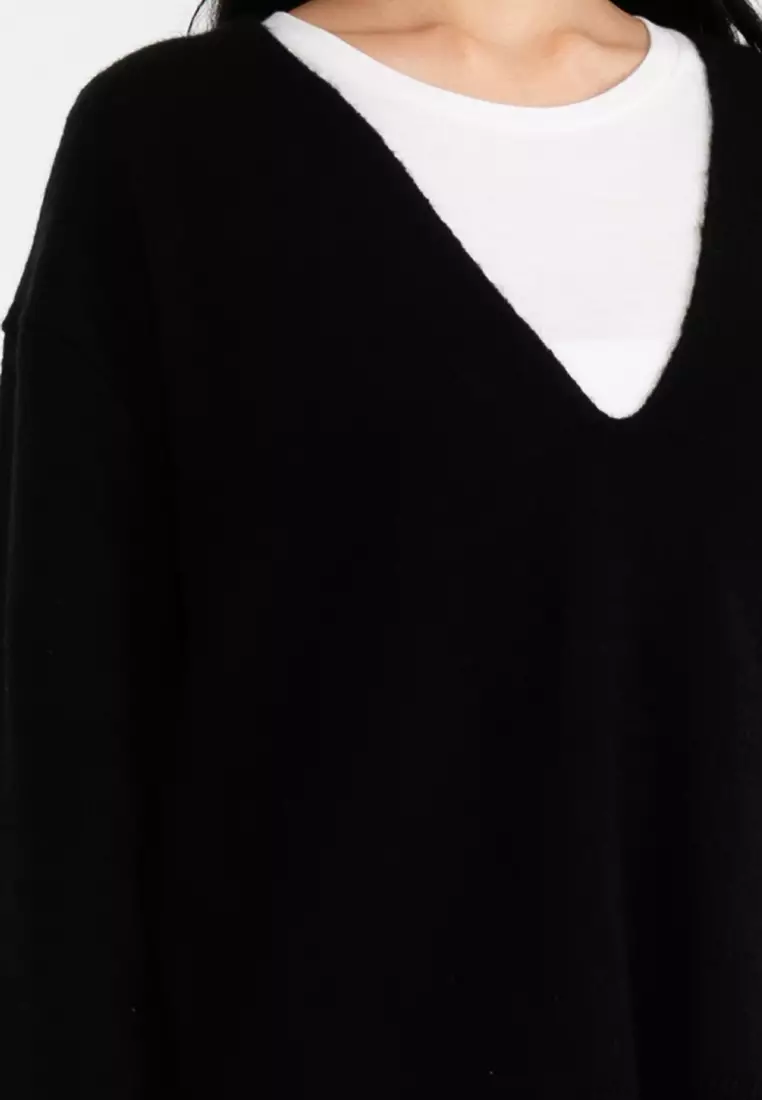 2件裝V領針織毛衣