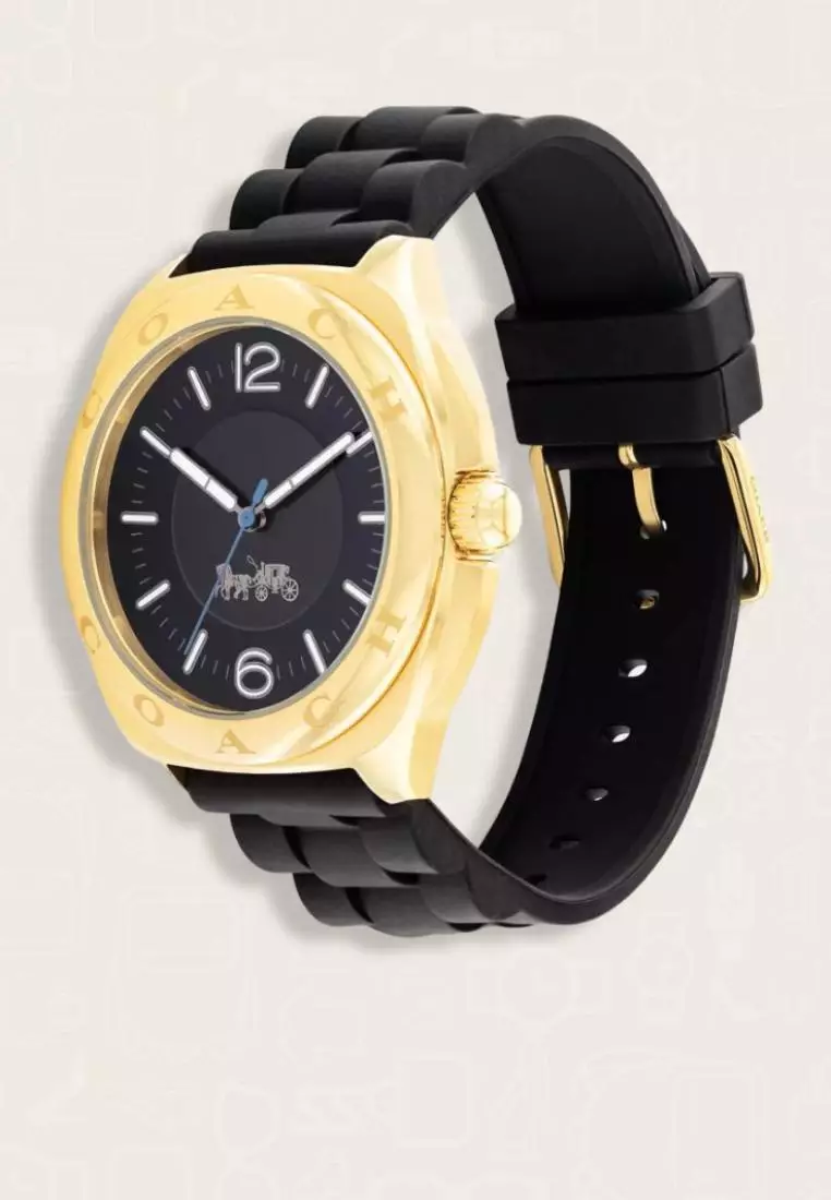 Jam Tangan Pria Coach Flip Watch, 41 Mm Black