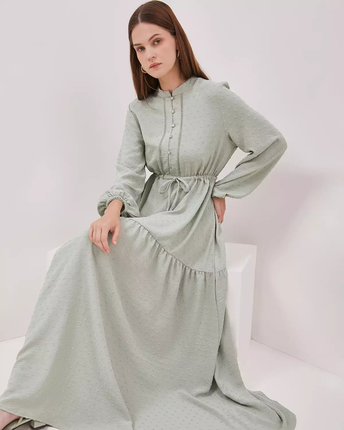 WOMEN'S SAGE GREEN ROBE