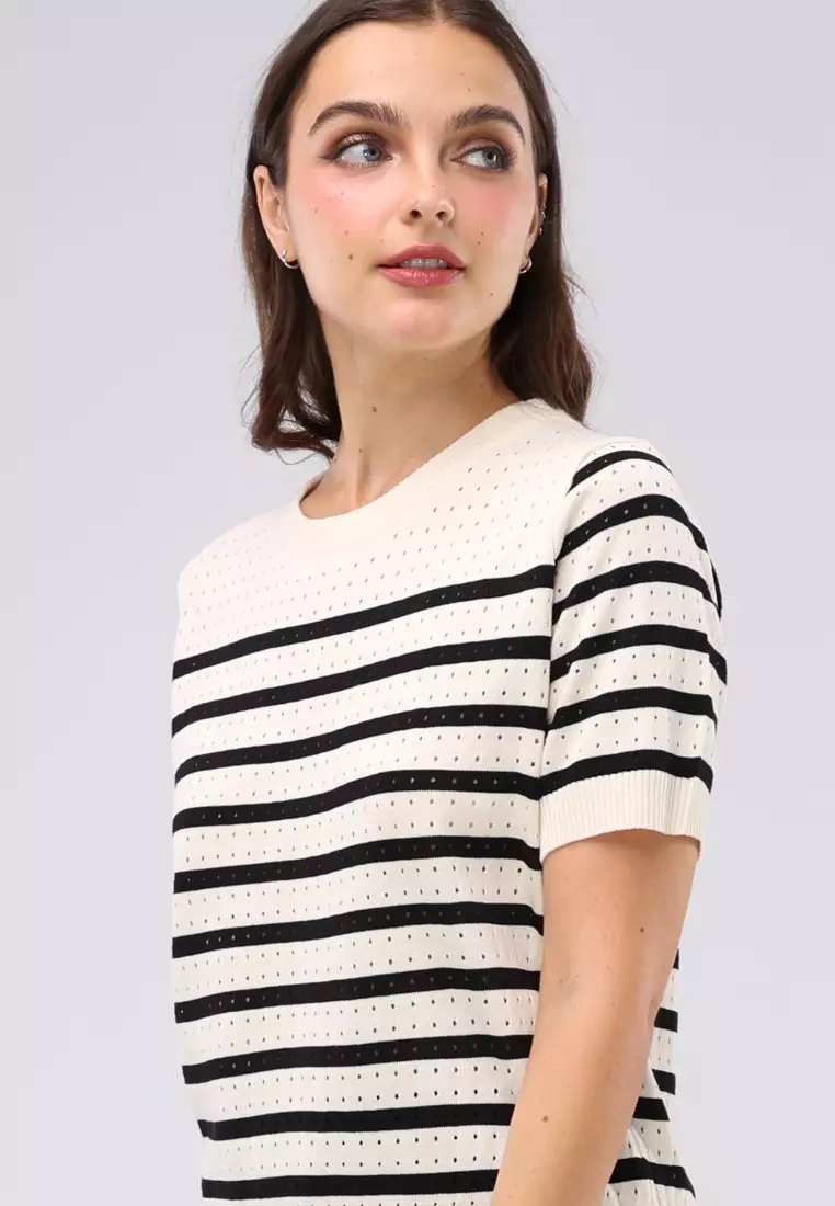 Ladies Knitted 2 In 1 Blouse & Pants